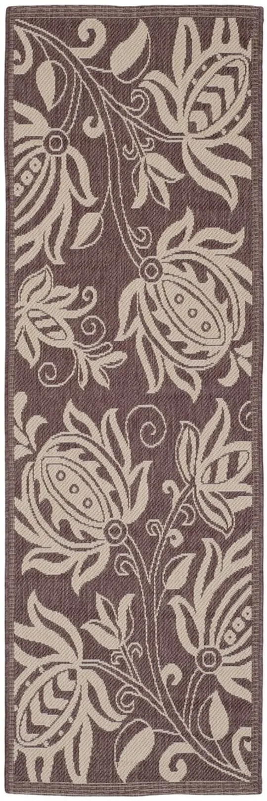 Safavieh Courtyard CY2961-3409 2&3x22 x 14&0x22 Runner Chocolate, Natural Area Rug