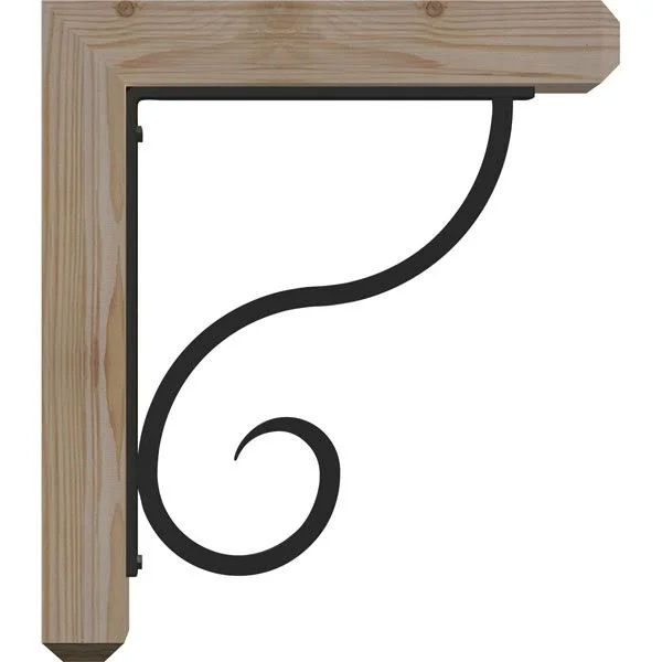 3 1/2 inchw x 14 inchd x 16 inchh Ashford Craftsman Ironcrest Smooth BRACKET, Douglas Fir (1 1/2 inchw x 10 inchd x 12 inchh Iro