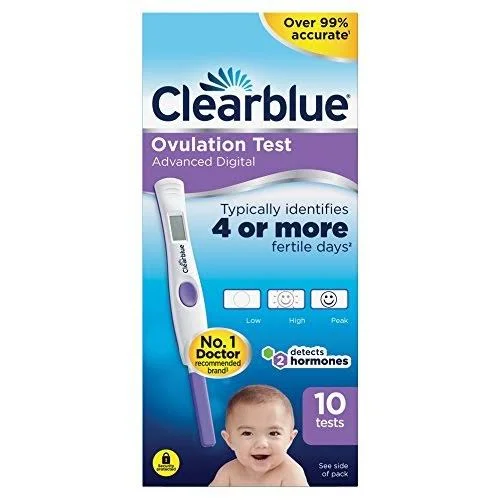 Clearblue Digital Ovulation Test Kit with Dual Hormone Indicator, 10 Tests