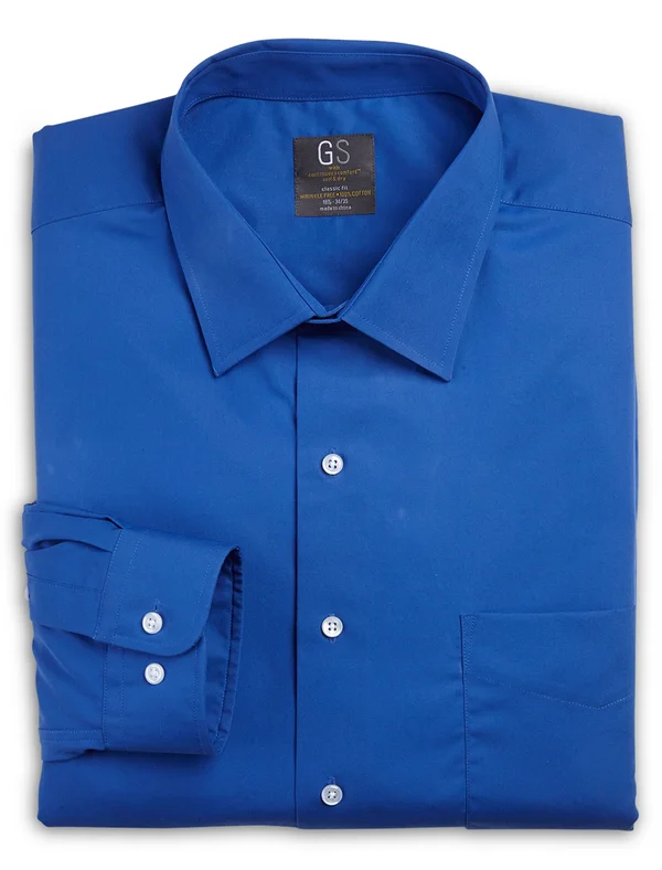 Gold Series Big & Tall Broadcloth Dress Shirt (19 34/35, French Blue)