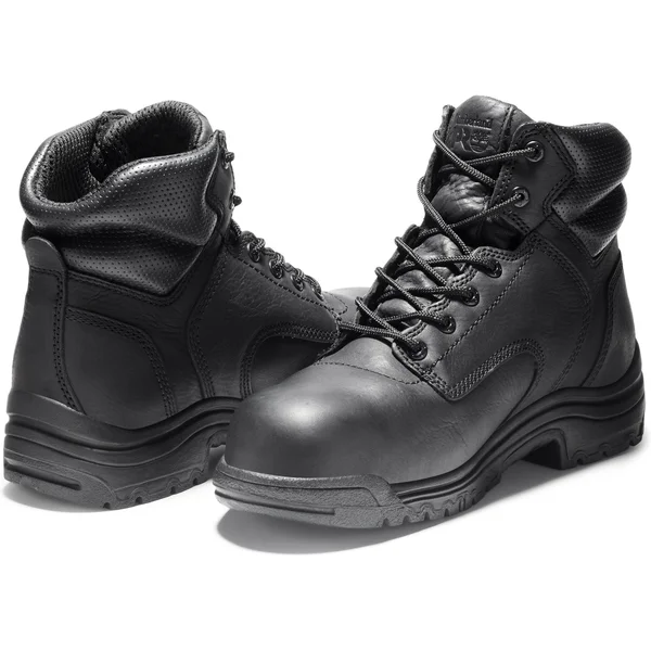 Timberland Pro Men's 6 in. Titan Composite Toe Work Boot, Black