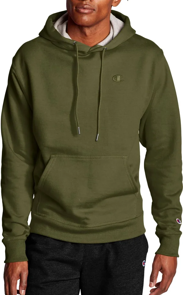 Champion Men's Powerblend Fleece Hoodie - Cargo Olive