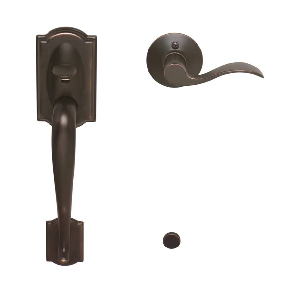 Schlage Camelot Handleset for Electronic Keypad Antique Nickel