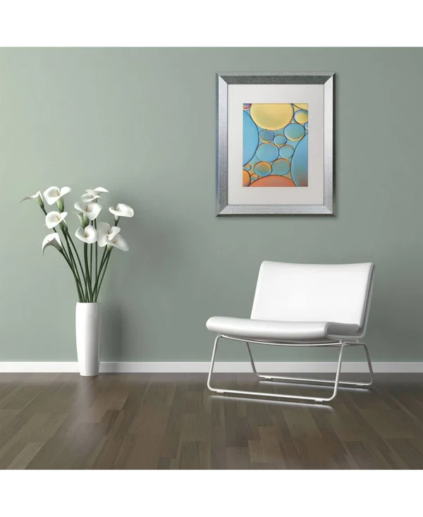 Trademark Fine Art Blue and Apricot Drops by Cora Niele Framed Photographic Print - Size: 14x22 H x 11x22 W x 0.5x22 D, Frame Co
