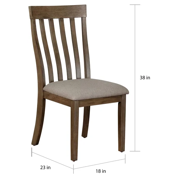 Furniture of America Khartsyzk Transitional Taupe Side Chairs Set of 2 - Warm Grey/Taupe