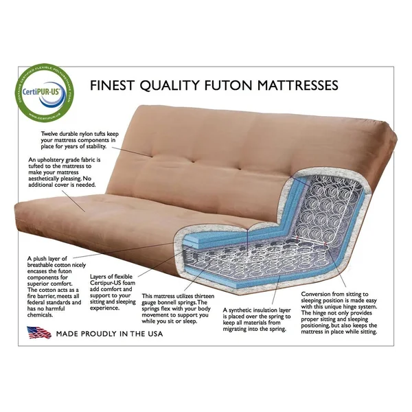 Porch & Den Kern Full-Size Storage Futon with Suede Mattress - Suede Navy