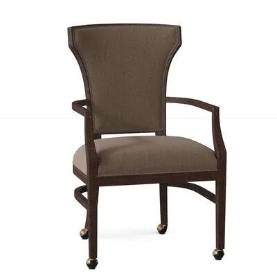 Powell Upholstered Wingback Arm Chair Fairfield Chair Body Fabric: 8789 Barley, Leg Color: Espresso