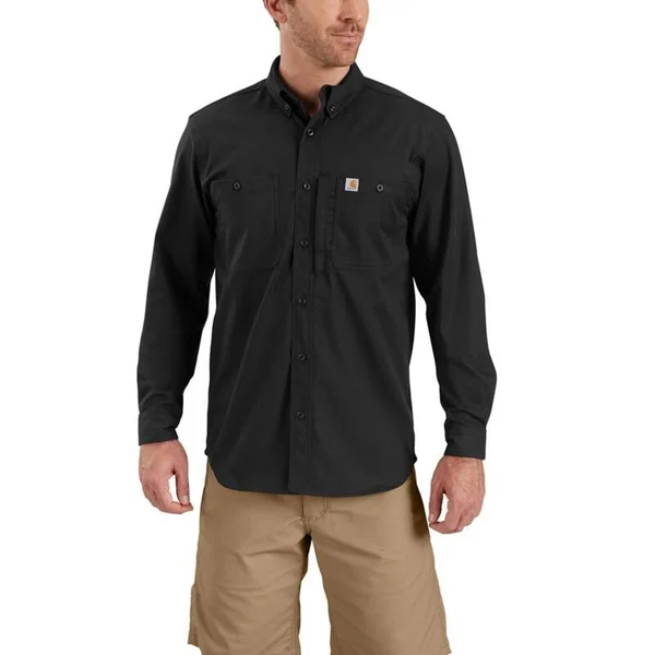 Carhartt Rugged Professional Series Men's Long-Sleeve Shirt - Dark Khaki, XL Tall