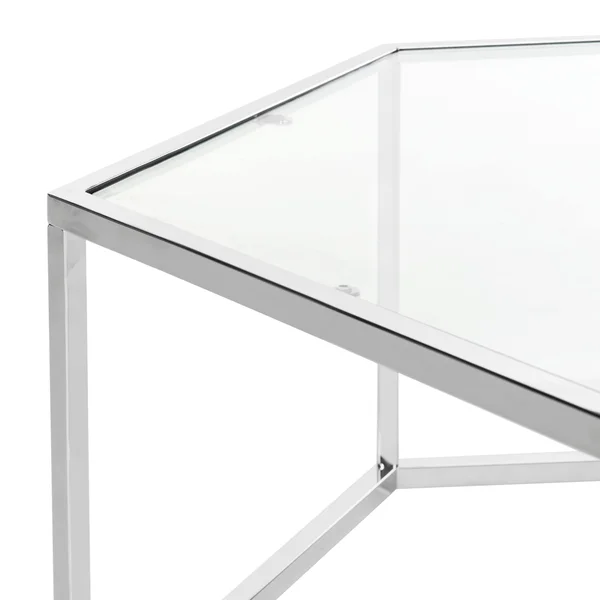 Safavieh Eliana Chrome Glass Coffee Table