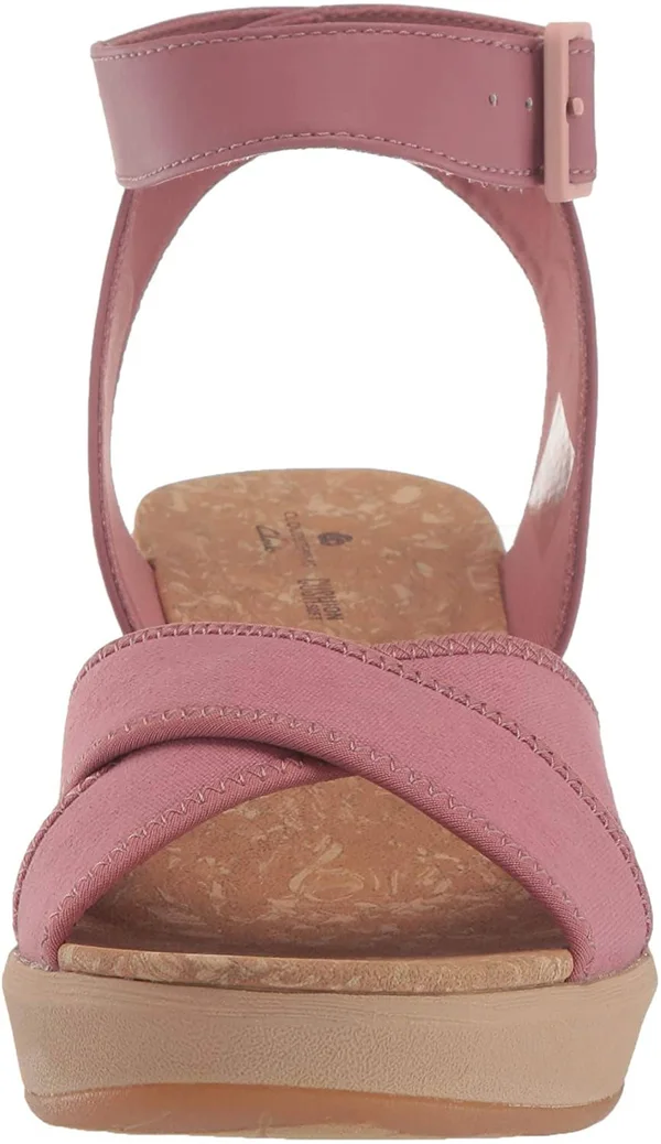 Cloudsteppers by Clarks Womens Step Calicoast Casual Wedge Sandals Pink