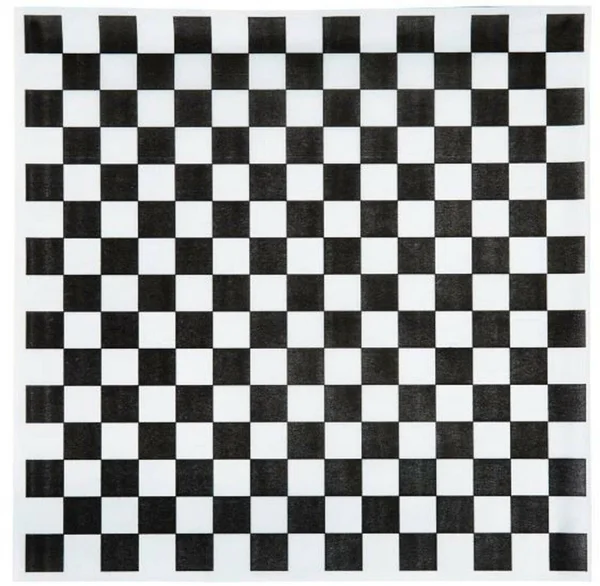 (1000 Pack) 15x22 x 15x22 Black Checked Wax Coated Deli Sandwich Wrap Paper