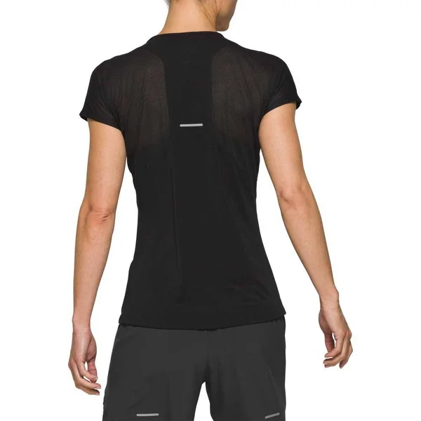 Asics V Neck T Shirt Ladies, Size 14, Black