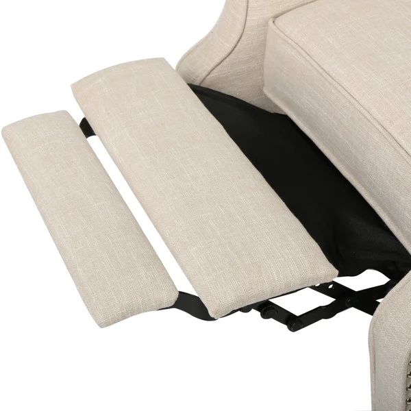 Elizabeth Contemporary Tufted Fabric Recliner (Set of 2) Navy Blue