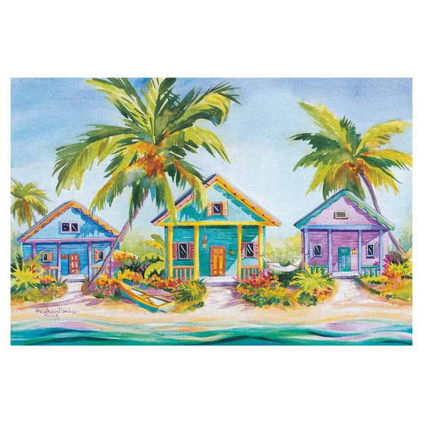 Masterpiece Art Gallery Island Charm Beach House by Kathleen Denis Canvas Art Print 24 inch x 36 inch
