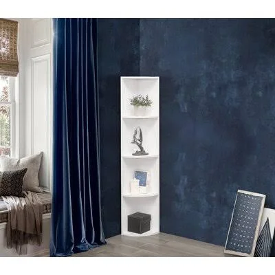 Andriejus 60x22 H x 10.5x22 W Corner Bookcase Ebern Designs Color: White
