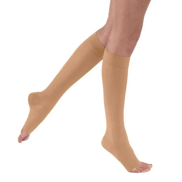 Juzo Soft 20-30 mmHg Open Toe Knee High - V, Short, White