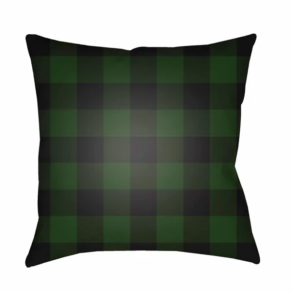 Surya Checker Outdoor Pillow Green