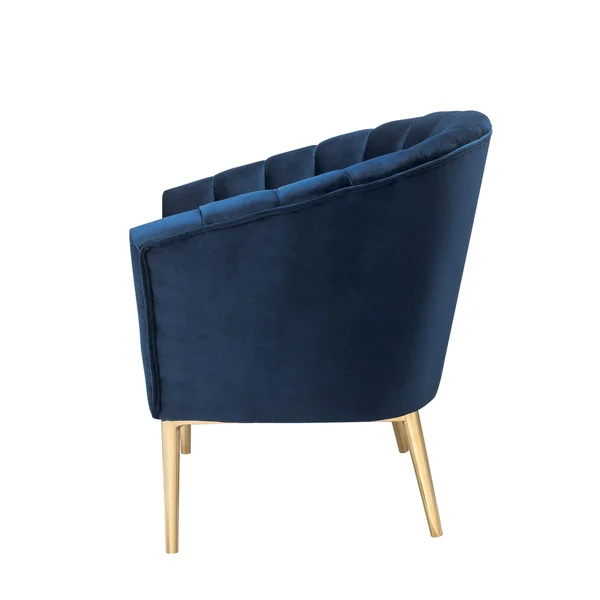 Acme Colla Accent Chair, Blue Velvet & Gold
