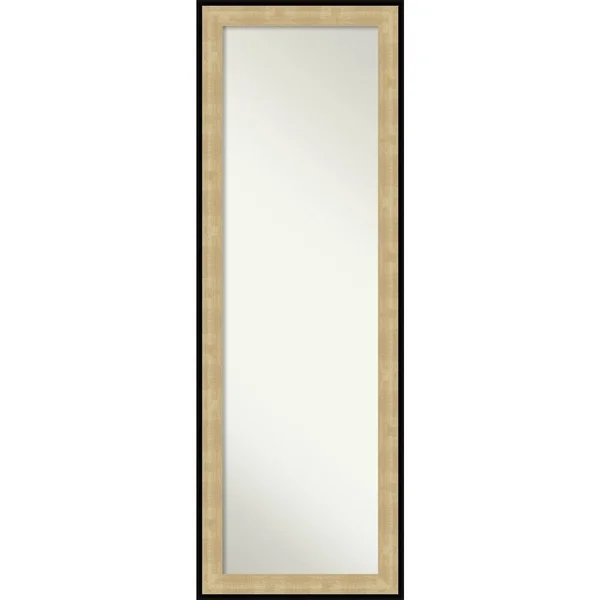 Amanti Art Swan Champagne Black Full Length Over-The-Door Mirror - Gold