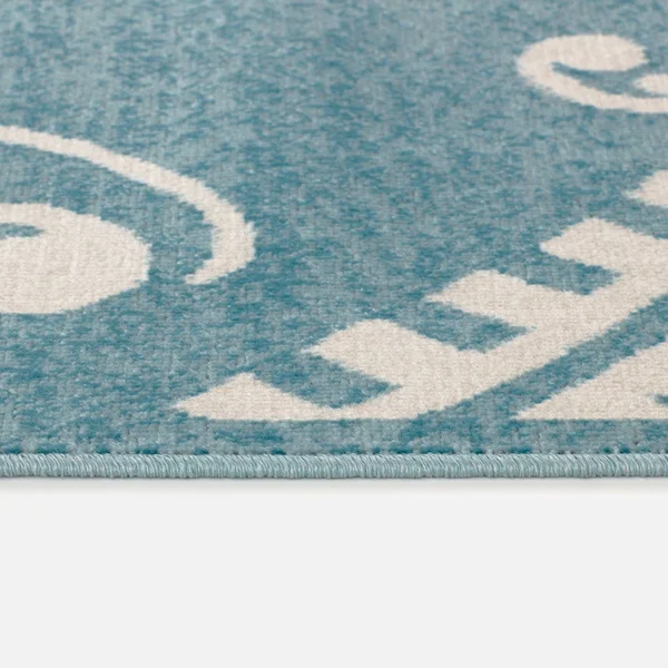 7& x 10& Vintage Medallion Outdoor Rug Turquoise - Opalhouse