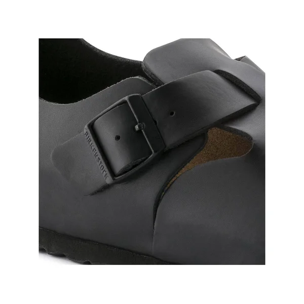 Birkenstock London Soft Footbed Hunter Black Leather, 37, Regular
