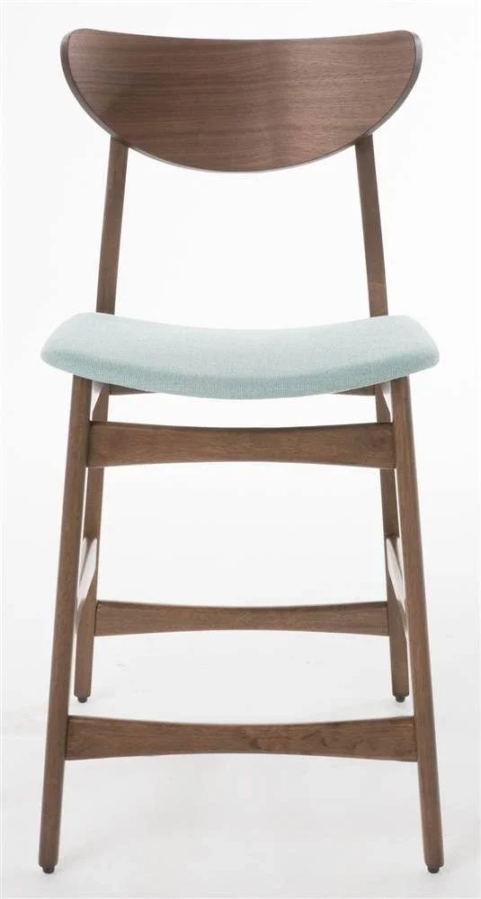 Christopher Knight Home 24x22 Gavin Counter Stool, Walnut/Mint - 2 count