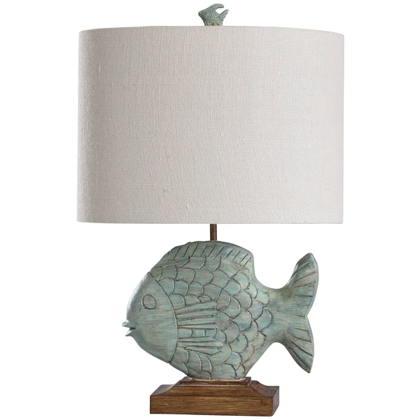 Stylecraft Nemo 27 in. Ocean Blue Table Lamp