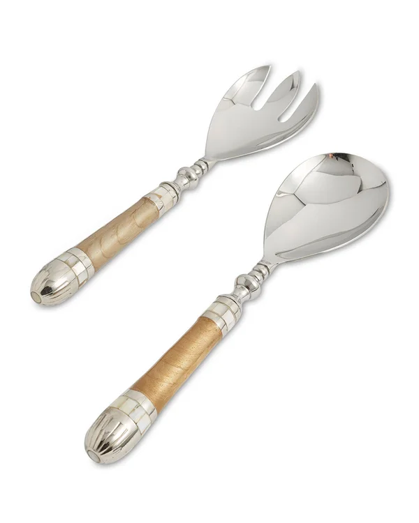 Julia Knight Classic Salad Serving Set - Toffee