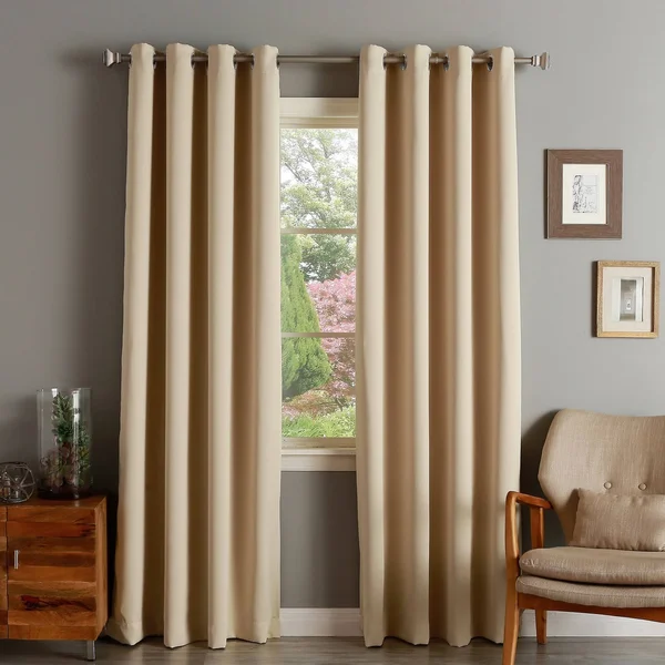 Aurora Home Silver Grommet Top 84-inch Blackout Curtain Pair - 52 x 84 Chocolate