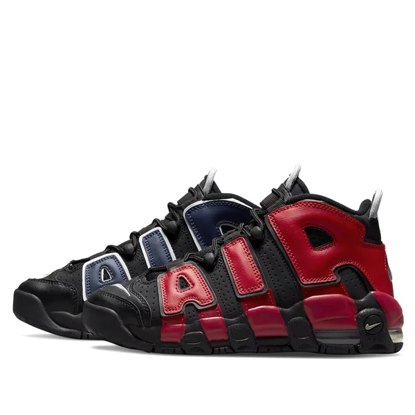 Nike Air More Uptempo GS Black Red Blue - Size 3.5 Kids