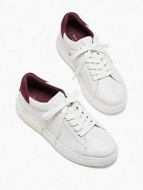 Kate Spade Lift Sneakers, Optic White/Grenache - 8