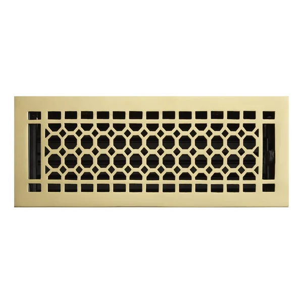 Honeycomb Brass Wall Register - Chrome 6x22 x 14x22 (6-5/8x22 x 15-1/8x22 Overall), Signature Hardware 314536