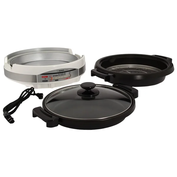Zojirushi Gourmet d&Expert Stainless Electric Skillet, Black/White