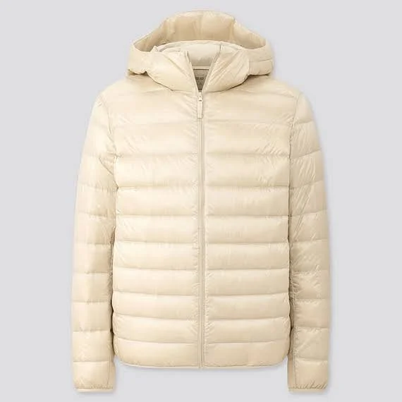 Uniqlo Men's Ultra Light Down Puffer Parka - Off White, XS