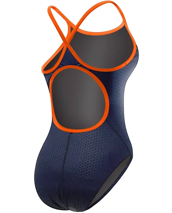 TYR DHEX7Y Girls& Hexa Diamondfit Swimsuit - Black/Orange, 22