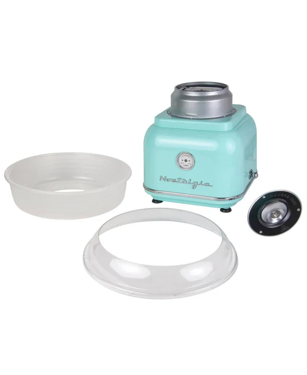 Nostalgia - Clcm8aq Classic Retro Hard & Sugar-Free Candy Cotton Candy Maker - Aqua