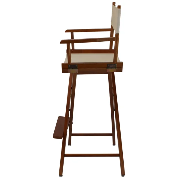 Yu Shan Co. Extra-Wide Premium 30x22 American Oak Directors Chair - Natural/Mission Oak Frame