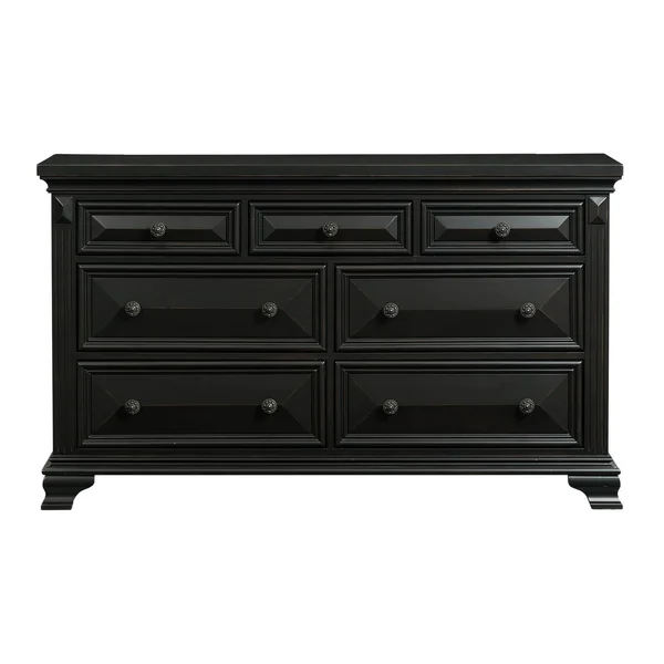 Picket House Furnishings Trent 7 Drawer Dresser in Antique Black
