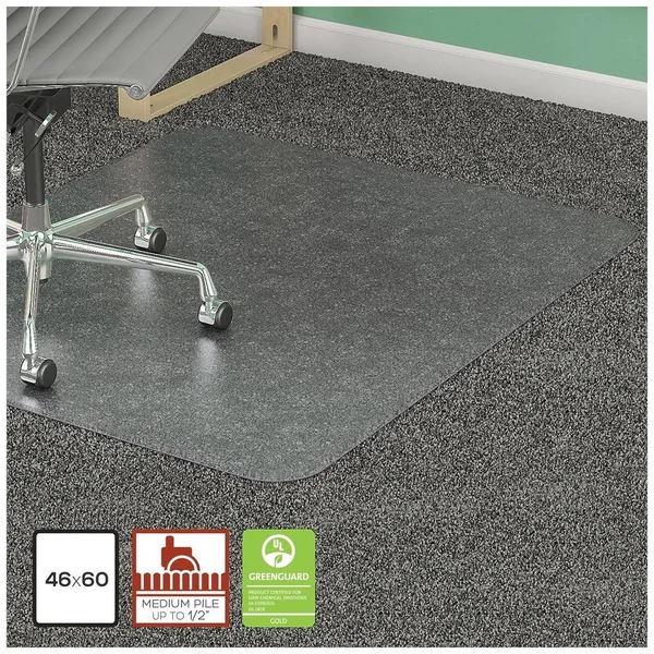 Lorell Plushmat Chair Mat, Clear