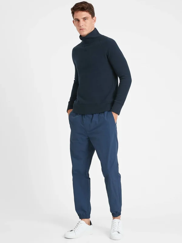 Banana Republic Men's Slim Water-Repellent Jogger Niagara Navy Tall Size XXL