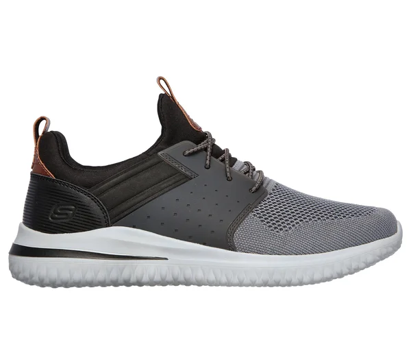 Men's Skechers Delson 3.0 Cicada Sneaker, Adult, Size: 9, Gray/Black