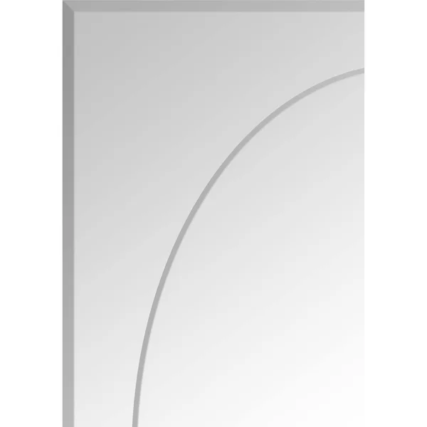 Renwil Antoine Rectangular All Glass Wall Mirror - Silver - Large
