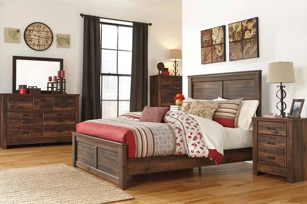 Ashley B246-98 Quinden Queen Rails - Dark Brown
