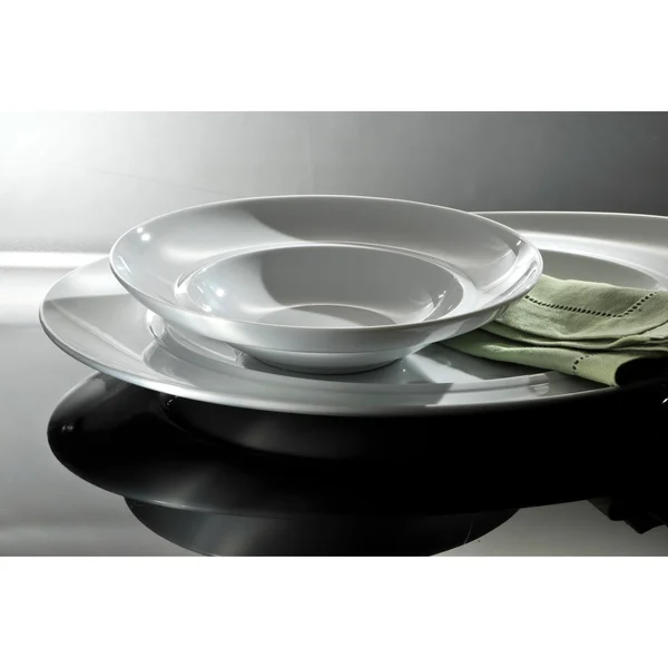 Oneida 13 in. Circa Porcelain Platters (Set of 12) - Bright White