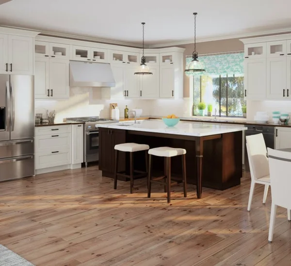 Wilora Hawthorne Shaker Antique White 39x22 x 34.5x22 x 24x22 Blind-Corner 1 DOOR - 1 Drawer, 1 Shelf Base Cabinet, High-Density