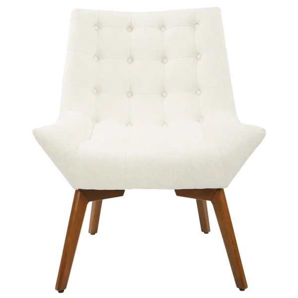Shelly Tufted Chair with Coffee Legs - Azure