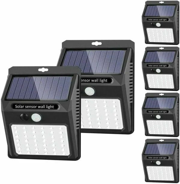 Solar Lights Outdoor [42 LED/3 Working Mode], SEZAC Solar Security Lights Solar