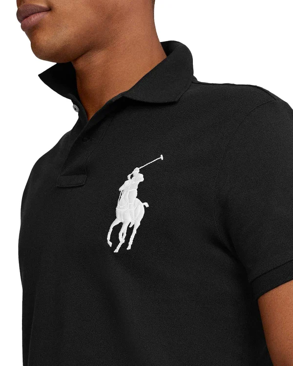Polo Ralph Lauren Men's Big Pony Custom Slim Fit Mesh Polo - Red