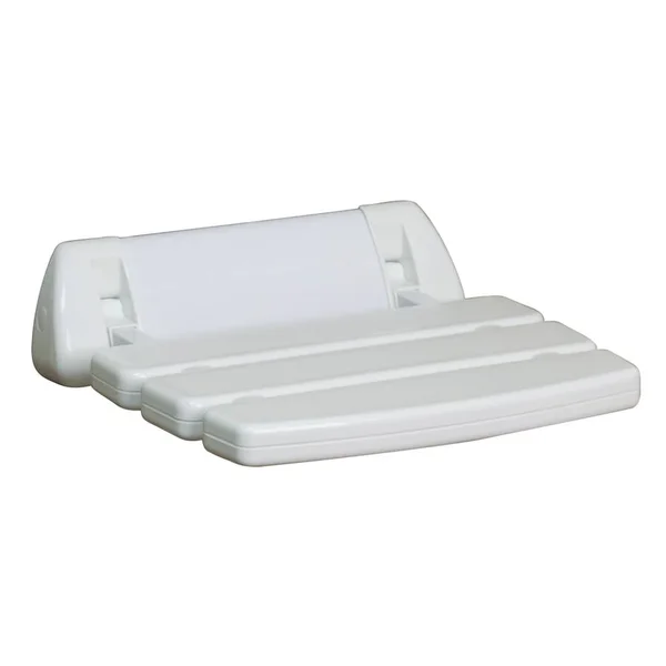 Barclay White Plastic Wall Mount Shower Seat, ISS183