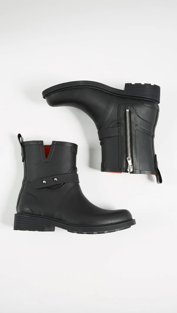 Rag & Bone, Moto Rain rubber ankle boots, Women, Black, 36, Ankle Boots